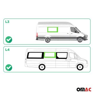 Mercedes Sprinter Middle Side Fixed Glass - Right (Sliding Door) + Left (Not For Sliding Door) - Omac - Galaxy - '11-'18 Mercedes Sprinter Middle Side Fixed Glass - Right (Sliding Door) + Left (Not For Sliding Door) - Omac - Galaxy - '11-'18